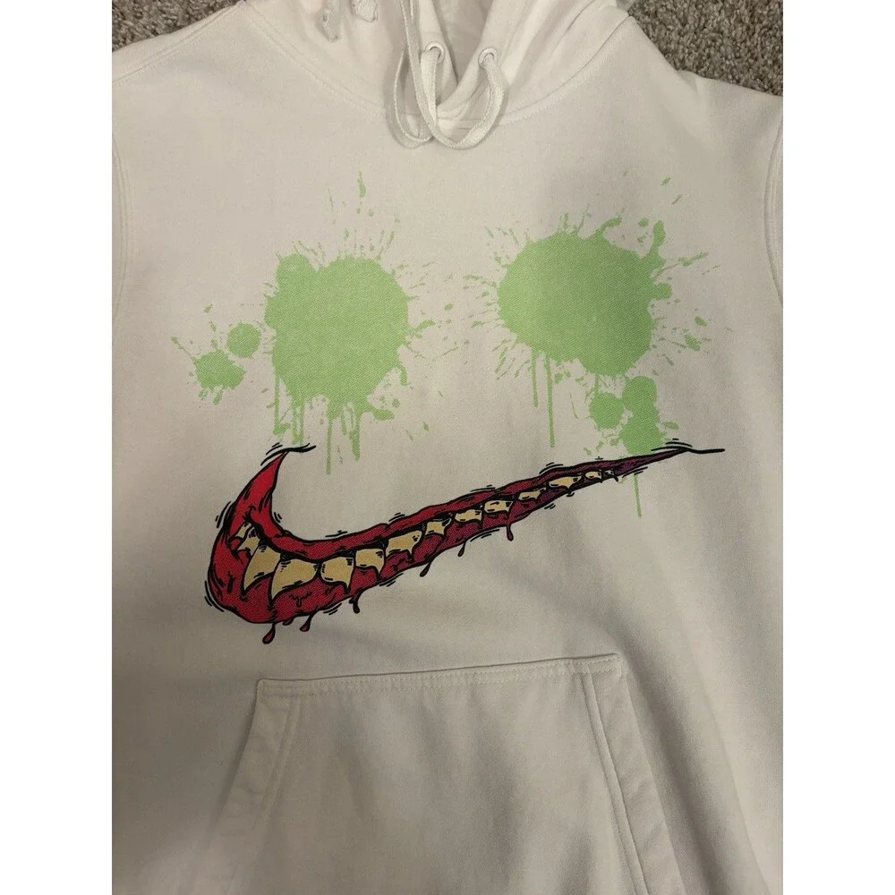 Nike George Kittle “Joker” White Graphic Hoodie Hoodie (Size Small)